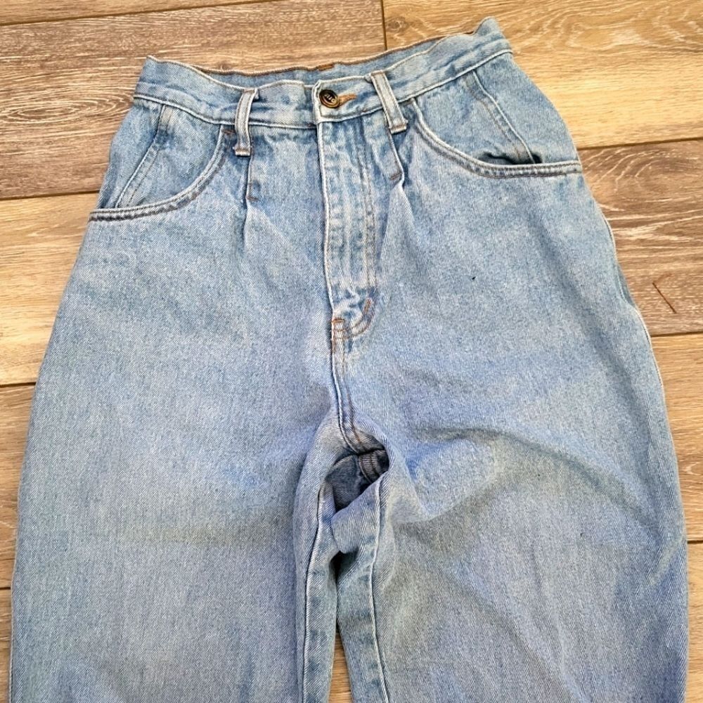 Vintage 100% cotton RIO Jeans size xs light blue mom jean - Picture 3 of 13